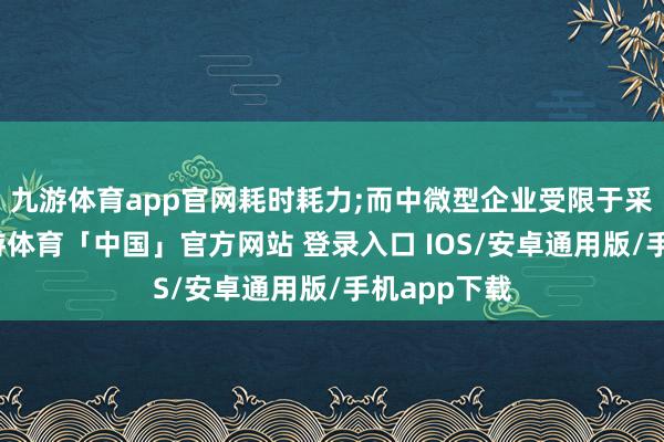 九游体育app官网耗时耗力;而中微型企业受限于采购范畴-九游体育「中国」官方网站 登录入口 IOS/安卓通用版/手机app下载