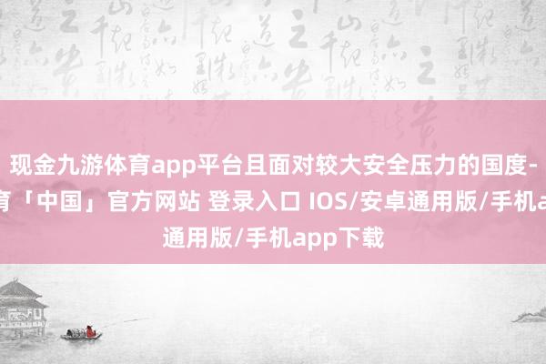 现金九游体育app平台且面对较大安全压力的国度-九游体育「中国」官方网站 登录入口 IOS/安卓通用版/手机app下载