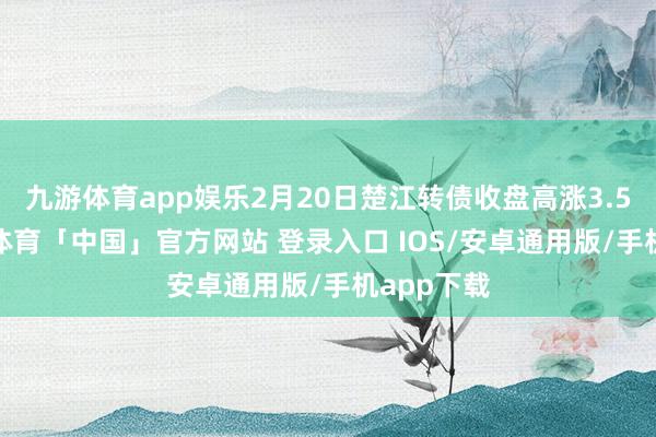九游体育app娱乐2月20日楚江转债收盘高涨3.58%-九游体育「中国」官方网站 登录入口 IOS/安卓通用版/手机app下载