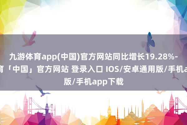 九游体育app(中国)官方网站同比增长19.28%-九游体育「中国」官方网站 登录入口 IOS/安卓通用版/手机app下载