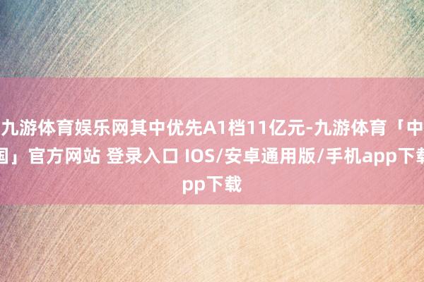 九游体育娱乐网其中优先A1档11亿元-九游体育「中国」官方网站 登录入口 IOS/安卓通用版/手机app下载